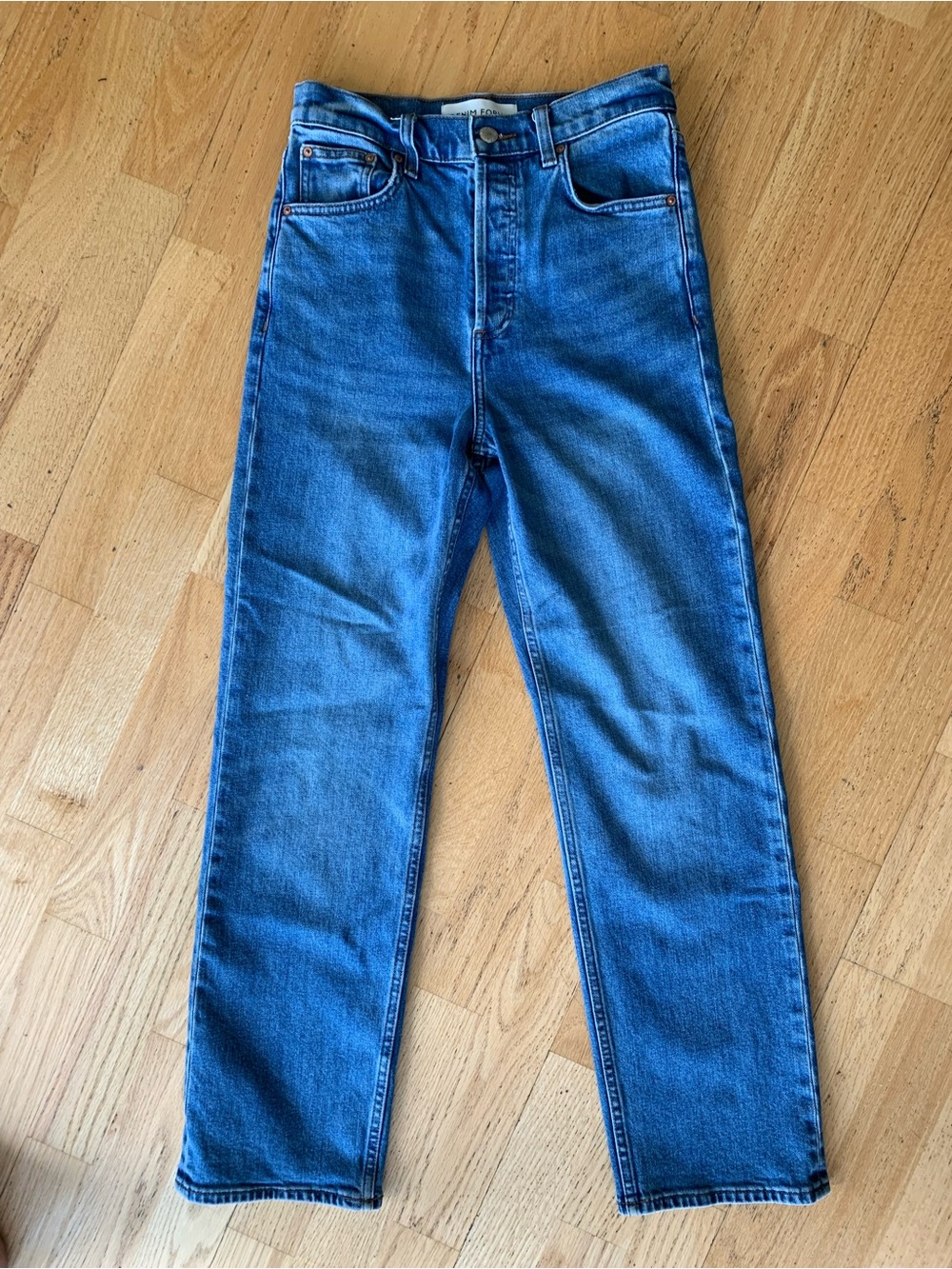 Aritzia Denim Forum The Arlo High Rise Straight Leg Jeans 26W 28L